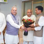 दतिया उपचुनाव: भाजपा प्रत्याशी आशुतोष तिवारी ने प्रदेश नेतृत्व से की मुलाकात