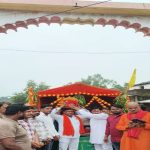 संत शिरोमणि श्री गुरु रविदास जी महाराज की सामाजिक समरसता संकल्प अभियान यात्रा का बड़ागांव धसान में भव्य स्वागत