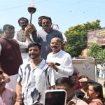 पश्चिम विधानसभा में 3 किमी तक निकली पैदल ज्योति कलश यात्रा